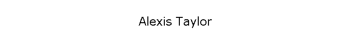 Alexis Taylor