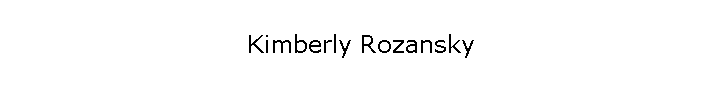 Kimberly Rozansky